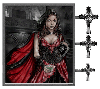 Gif animé gothique fille rouge